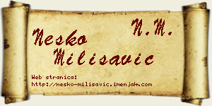 Neško Milisavić vizit kartica
